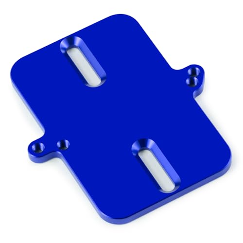 Electronic Mount Plate ESC Receiver Tray for Tra-xxas Mini Maxx | 4WD RTR Brushless Monster Truck 1/16 RC Car Upgrades Aluminum Blue - color: Blue