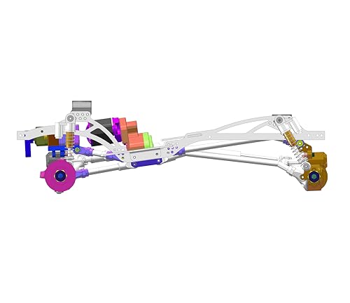 MEUS Racing SCX24 Links Double Bent Links High Clearance Chassis Links Set for Axial SCX24 C10 Bronco Wrangler 1/24 RC Crawler (Titanium Alloy) - color: Titanium Alloy