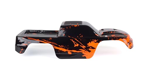 SummitLink Custom Body Compatible for 1/10 Scale RC Car or Truck (Truck not Included) (Muddy Orange Over Black) - style: Muddy Orange Over Black