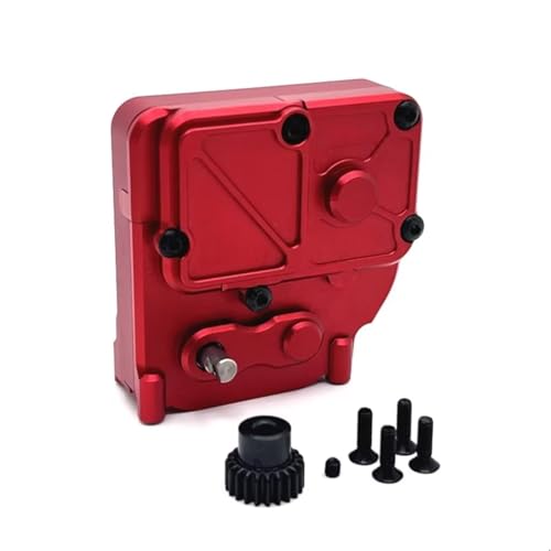 for MJX for Hyper Go H12Y 1/12 Metal Transmission Gear Box Gearbox with Gear Set RC Crawler Car Upgrade Parts Accessories RC Car Repair Kit(Red) - size: Red