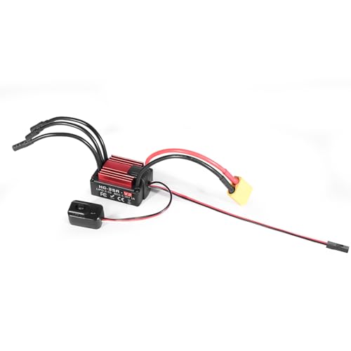RiToEasysports Esc, Compatible Motor Water Proof Brushless Electronic Speed Controller for 1/10 Rc Crawler Cars (Red XT60 Plug) - color: Red Xt60 Plug