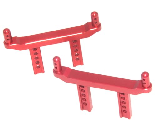 Body Post Compatible with SCY 16101 16102 16103 1/16 Parts RC Car F/R Body Pillars Front Rear Aluminum Alloy Upgrade Replace(Red) - color: Red