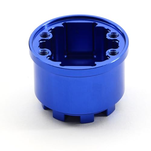 Aluminum Differential Locker Shell Diff Lock Cover RC Replacement Upgraded Parts for 1/10 TRAXXAS Summit RC Car, Blue - color: Blue Diff Shell