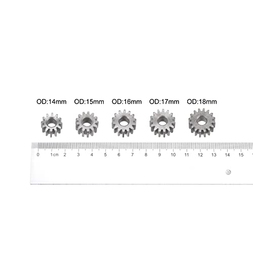 HARFINGTON Straight Spur Gear 6mm Bore 16T Mod-1 Hardened 45# Steel Spur Diff Differential Motor Gear RC Car Replacement Parts - style: 16T
