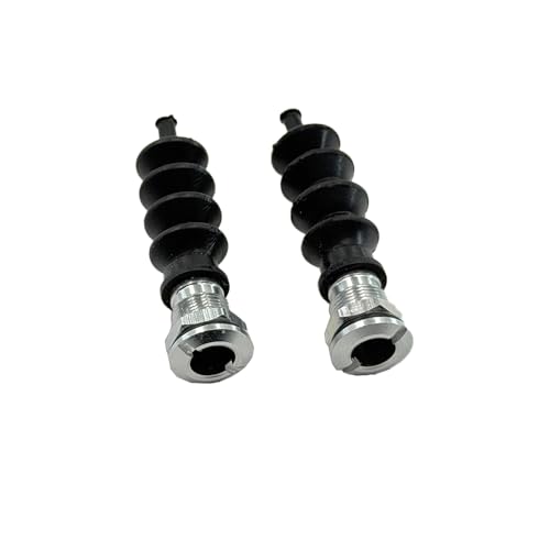 2PCS RC Boat Pushrod Waterproof Rubber Bellow Radio Box Seals Pushrod Linkage Tie Rod Seals with Aluminium Mount Base for RC Boat DIY Model Ship Building Parts (Style 3) - style: Style 3