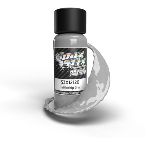 Spaz Stix Battleship Gray Airbrush Ready Paint, 2oz Bottle SZX12120