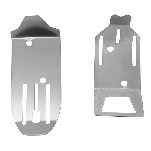 Stainless Steel Chassis Skid Plate Set for Granite Grom Typhon Grom Mega | Front,Rear,380,ARA2102,ARA2106,Protection,Upgrade Parts,Wear Resistant,Precision Fit,High Strength