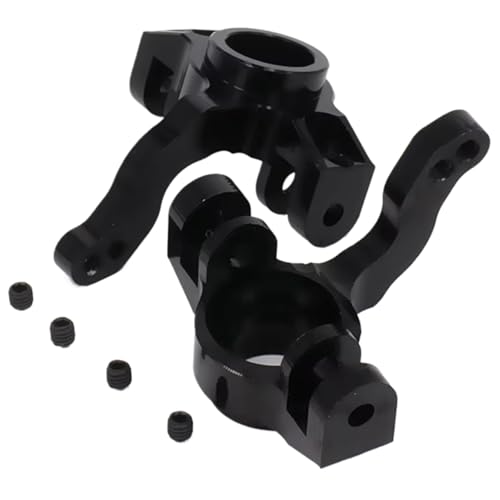RC Steering Knuckle Block for Axial for Yeti 1/10 Aluminum Steering Knuckles Hub Carrier(l/r) Ax90026 Rc for Desert for Buggy Car Parts(Black) - size: Black