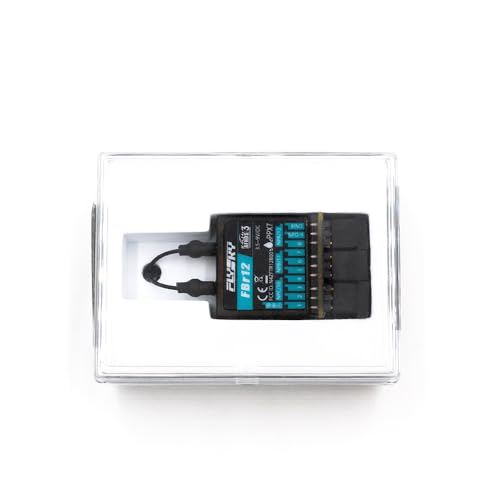 Flysky FBr12 2.4GHz AFHDS3 Waterproof PPX7 External Dual Antenna Receiver | With Transfer Back Function Marine For Transmitters PL18 NB4 NB4 Lite RC Car Boat