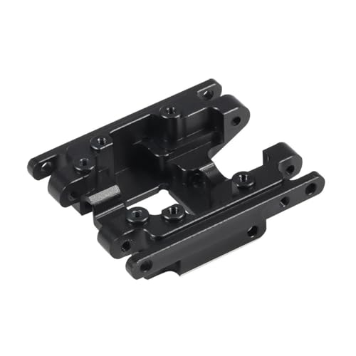 RC Skid Plate CNC Aliuminum Transmission Mount for TRX4M 1/18 RC Crawler Car Upgrade Parts,18g (Black) - color: Black