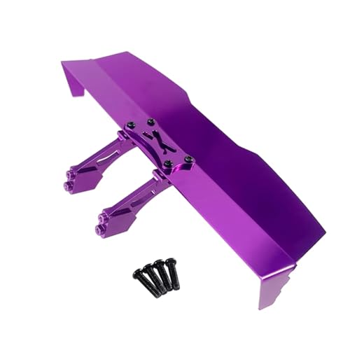 RC Accessories Compatible with MJX for Hyper Go 16207 H16 RC Car Upgrade Modification Parts Metal Tail Wing Rear Spoiler Wing(Purple) - color: Purple