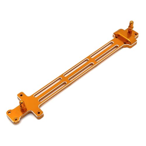 RC Car Aluminum Upper Deck Chassis Plate Body Post Upgrade Kit for LC Racing 1/10 PTG-2 PTG-2R Remote Control Car Accessories(Yellow) - color: Yellow