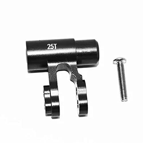 GPM Upgrades Aluminum Standard 25T Servo Horn for 1/5 X-MAXX 6S/8S Monster Truck RC Cars (Black) - color: Black