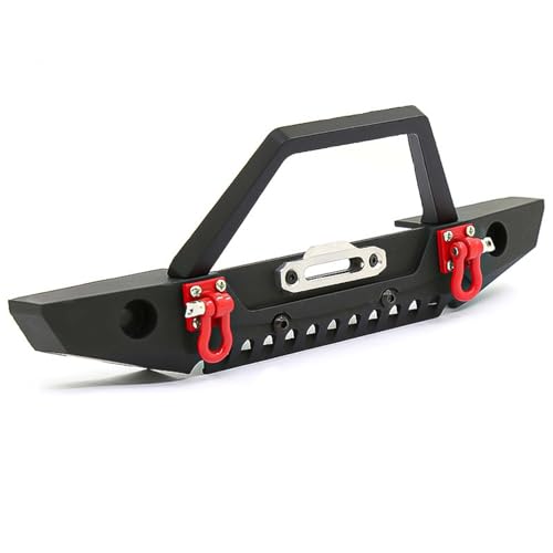 Metal Front Bumper with LED Light Upgrade Part for 1:10 RC Crawler Car TRX-4 SCX10