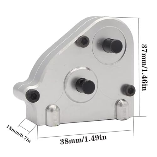 RC Cars Crawler Parts Compatible with MN86 MN86S MN86K MN86KS for MN G500 Metal Transmission Gearbox Transfer Case 1/12 RC Crawler Car Upgrade Parts(Silver) - color: Silver