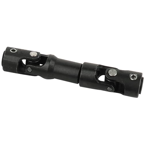 All Metal Front Planetary Motor Transmission Prefixal Gearbox Transfer Case with Hardened Steel Drive Shaft for 1/10 RC Crawler Car Axial SCX10 & SCX10 II 90046 Upgrade Parts (Black) - color: Black