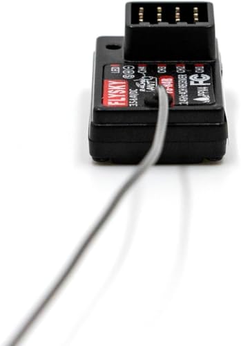 Flysky FS-R4B Receiver 2.4GHz 4CH ANT for RC Car/Boat | ANT Protocol with 4 PWM Channels. Single Antenna for Stable Signal. Real‑time Data Transmission for FS‑G7P & FS‑ST8