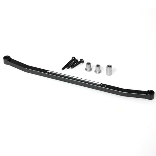 Aluminum Steering Pull Rod RC Upgraded Parts for LOSI 1/18 Mini LMT 4X4 Brushed Monster Truck RTR-LOS01026 RC Car, Black - color: Black Steering Rod
