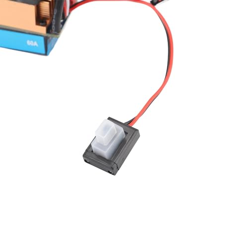 Drfeify 480A Brushed Speed Controller ESC, 480A RC ESC with Cooling Fan Waterproofing ESC for 1/10 RC Car and Boat