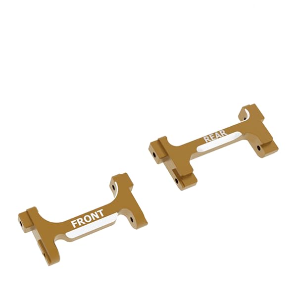 Nexx Racing CNC Alu Front and Rear Bumper Mounts Set for TRX4M - NexxRacing Upgrades for RC Crawler TRX4M (HELIDIRECT) (Gold)