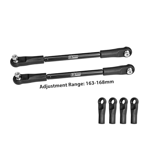 GPM Adjustable Front Steering Tie Rod 163-168mm, 4140 Carbon Steel Heavy Duty Steering Linkage for ARRMA 1/5 Kraton 8S EXB & Outcast 8S EXB RC Truck Upgrade Accessories