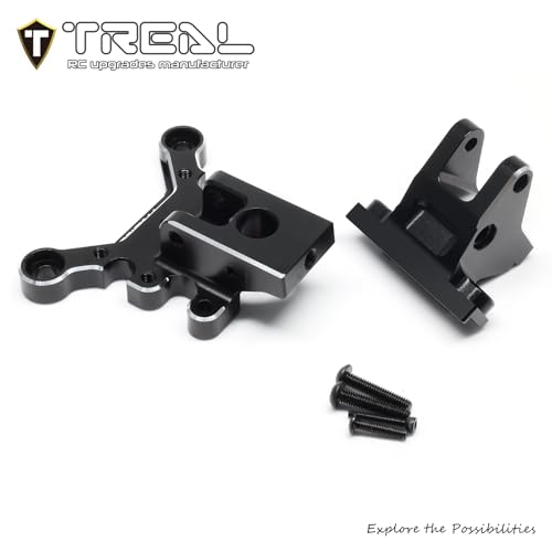 TREAL Aluminum 7075 Center Brace Mount (Front and Rear) for Arrma 1/8 Kraton BXL 6S(Black)
