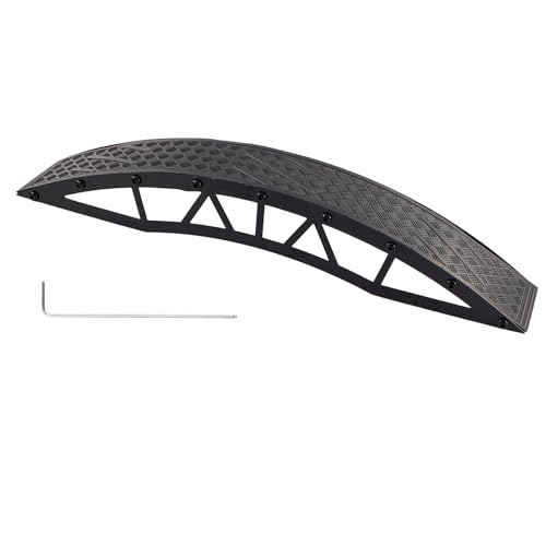 RC Crawler Bridge Obstacle, Stainless Steel DIY Assembly Ramp for 1/12 1/18 1/24 RC Crawler Course Accessories (Black Arch Bridge) - style: Black Arch Bridge