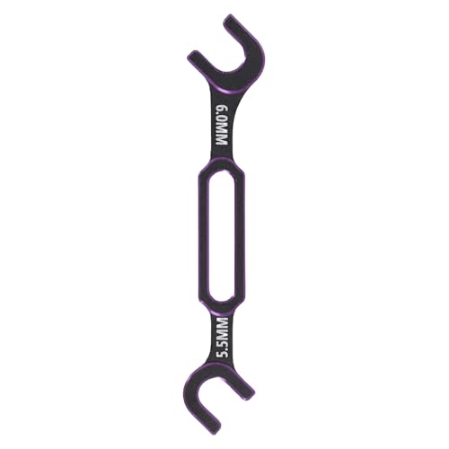 Tyenaza 4Pcs RC Wrench, 3.0 3.2 3.5 3.7 4.0 5.0 5.5 6.0mm Turnbuckle Nut Ball Joint Remover RC Universal Repair Tool for RC Crawler Car Boat (Purple) - color: Purple