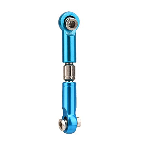 plplaaoo 6PCS Adjustable Front Rear Aluminium Alloy Servo Link Steering RC Truck Upgrade Parts Metal Steering Linkage Rods Set for RC Model Car Upgraded Parts (Blue), steering linkage rc car part