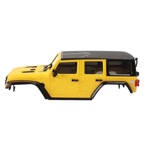 6.10 inches (155mm) Wheelbase Shell Hardtop Body Replacement Part for TRX4M Bronco Defender AX8560 1/18 RC Crawler Chassis (Yellow) - color: Yellow