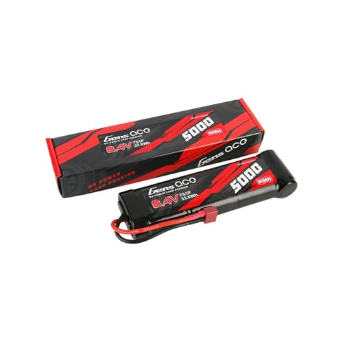 Gens ace 8.4V 5000mAh Ni-MH Battery Flat Style with T Plug(4Pcs) - size: 4Pcs