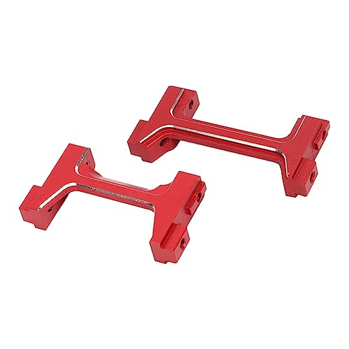 Srliya Aluminum Front and Rear Bumper Mounts Set RC Bumper Mount for 1/18 RC Crawler (Red)