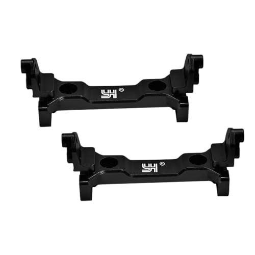 Metal Front And Rear Girder Supporter Upgrade For 1/18 Scale FCX18 LC80 RC Crawler Compatible With FMS Models(Black Shock Bracket)