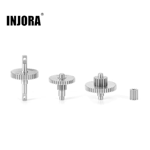 INJORA Stainless Steel Gear Set for TRX4M 1/18 RC Crawler Car (24.4:1)