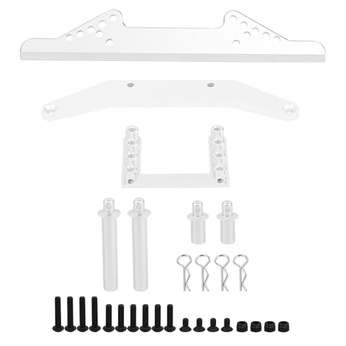 Metal Alloy Front & Rear Body Mounts Body Posts for Traxxas Slash 2WD Rustler Stampede VXL 1/10 RC 2WD Car Upgrade Parts (Silver) - color: Silver