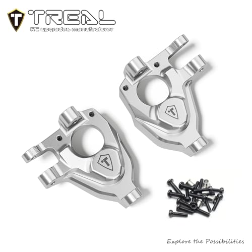 TREAL Aluminum 7075 Front Inner Portal Covers Steering Knuckles for Vanquish VRD/VS4-10(Silver) - color: Silver