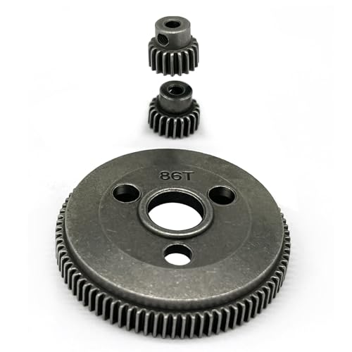 Metal Steel 48P 86T Spur Gear for 1/10 2WD Slash Rustler Stampede with 19T 21T Pinions Gear Sets Upgrade Parts Replace 4686
