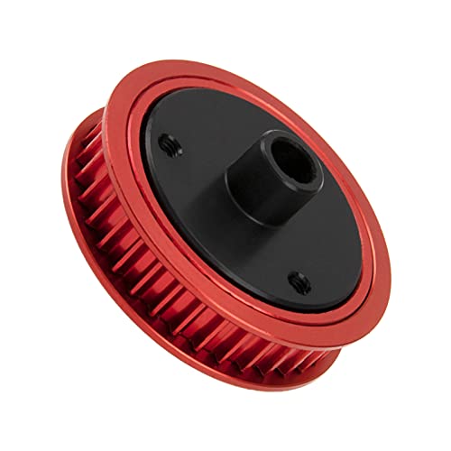 ShareGoo RC Car 3.2mm Belt Drive Transmission Gear System Upgrade Part Compatible with Axial SCX10 SCX10-II 90046 1/10 RC Crawler Car (Red) - color: Red