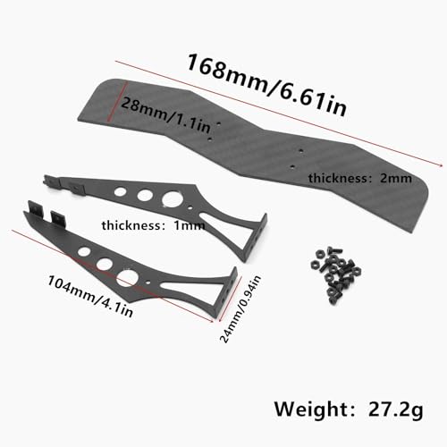RC Car Models Parts for Tamiya TT01 for TT02 XV01 PTG2 for HSP 94123 FW06 for Sakura 1/10 RC Car Parts Tail Wing Rear Spoiler for Racing for Rally Drift