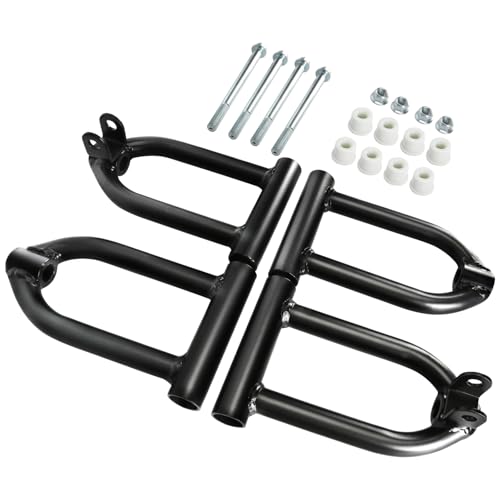 Front A Arm Suspension Kit 170mm 182mm for 110cc-200cc ATV Go Kart Quad – 4 Stud 78mm Hubs 250mm Shocks with Spindles Tie Rods for Buggy DIY