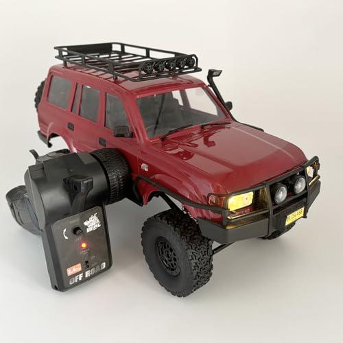 HLSFWDRIVE WPL C54-1 RC Crawler 1/16 RC Truck Off Road RTR | RC Rock Crawler 4x4 All Terrain Proportional Control 260 Motor Upgraded Chassis Counter Rotating Gearbox Hobby Toy Adult