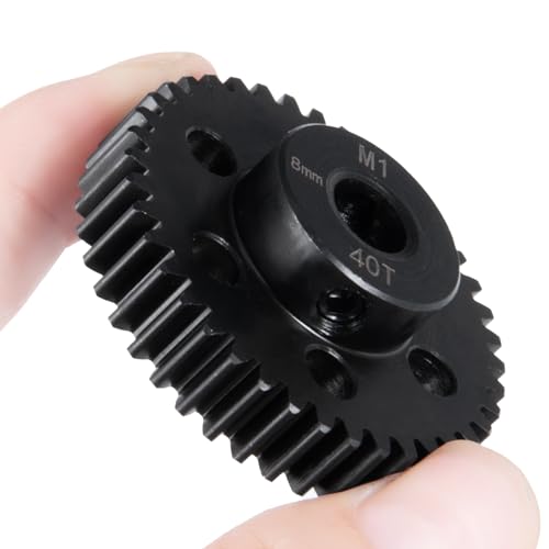 Steel Pinion Motor M1 8mm 40T Gears for ARRMA 4WD Tra-xxas X-MAXX | 1/5 1/7 1/8 RC Car Upgrade - size: 40T
