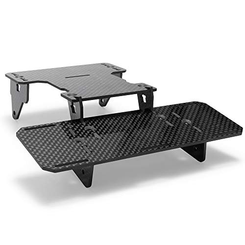 Front Battery Holder Carbon Fiber Chassis Battery Tray Mount for Axial SCX10 Upgrades Refit Accessories