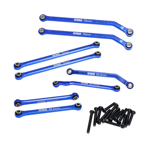 High Clearance 4 Links Set Aluminum Linkage for Traxxas 1/18 TRX4M K10 F-150 Upgrade Parts RC Crawler Car (Dark Blue) - color: Dark Blue