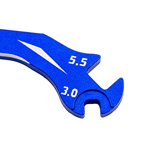 POCREATION Remote Control Car Model Tool, Alloy Spanner, 4 in 1 Multi Turnbuckle Wrench for 1/10 RC Cars, Portable Maintenance Tool (Blue) - color: Blue