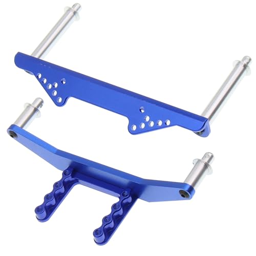 Aluminum Front & Rear Body Mounts with Body Posts for 1/10 Traxxas Slash 2WD, Rustler, Stampede VXL RC 2WD Car, Upgrade Parts, Blue - color: Blue