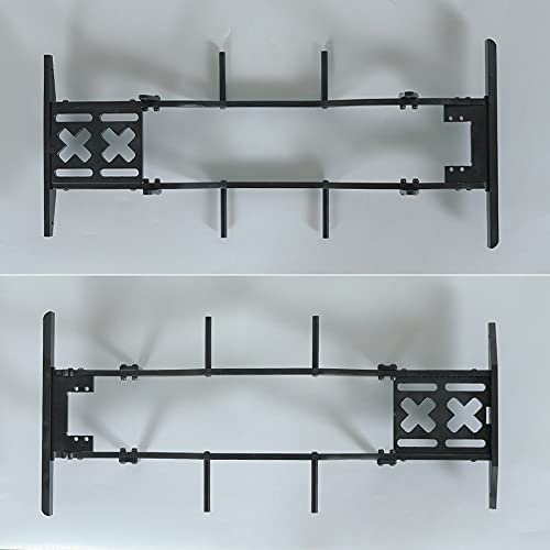 RC Repair Tool Metal Chassis Set Rails Frame with Shock Towers Leaf Springs Mounting Holes for 1/10 RC Crawler Axial SCX10 D90 TF2 B5 Upgrade