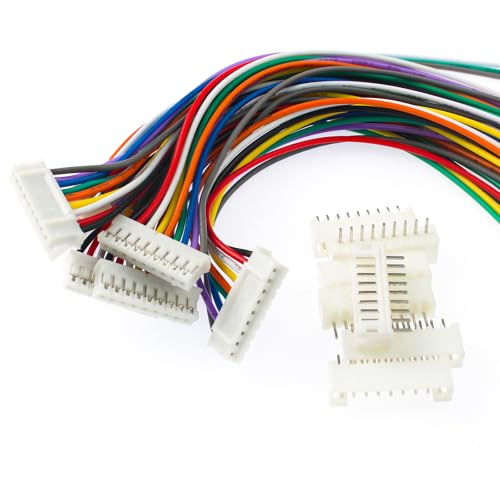 40Pcs Jst 2.0 Ph 9 Pin Connector Plug,Include 20pcs Mini 9 Pin Jst Ph2.0 Connector Plug Female with 150mm Cable Wire & 20pcs Male Micro Jst Ph2.0mm 9 Pin Connector Kit - size: Jst-2.0-Ph-9Pin-20pcs