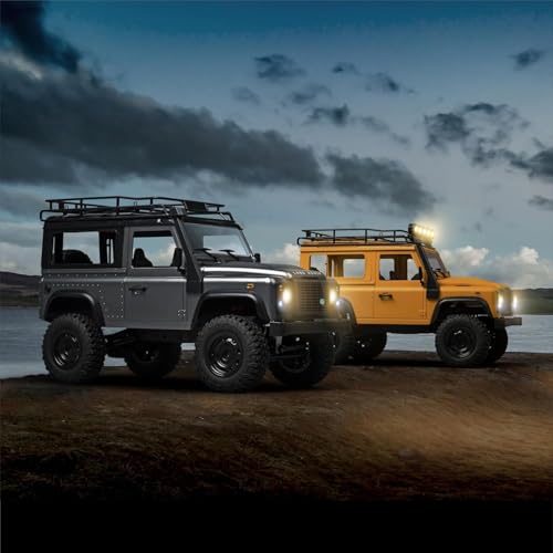 MN-99S RC Car, 1:12 Scale RC Rock Crawler, 4WD Off-Road RC Truck RTR, 2.4G Remote RC Land Rover Vehicle Models for Adults Hobby Gifts (Gray)