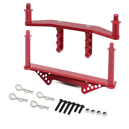 Replacement RC Car Front & Rear Body Mounts Posts for Traxxas 1/10 Slash 2WD Aluminum Alloy Durable RC Car Upgrade Accessories - color: Red